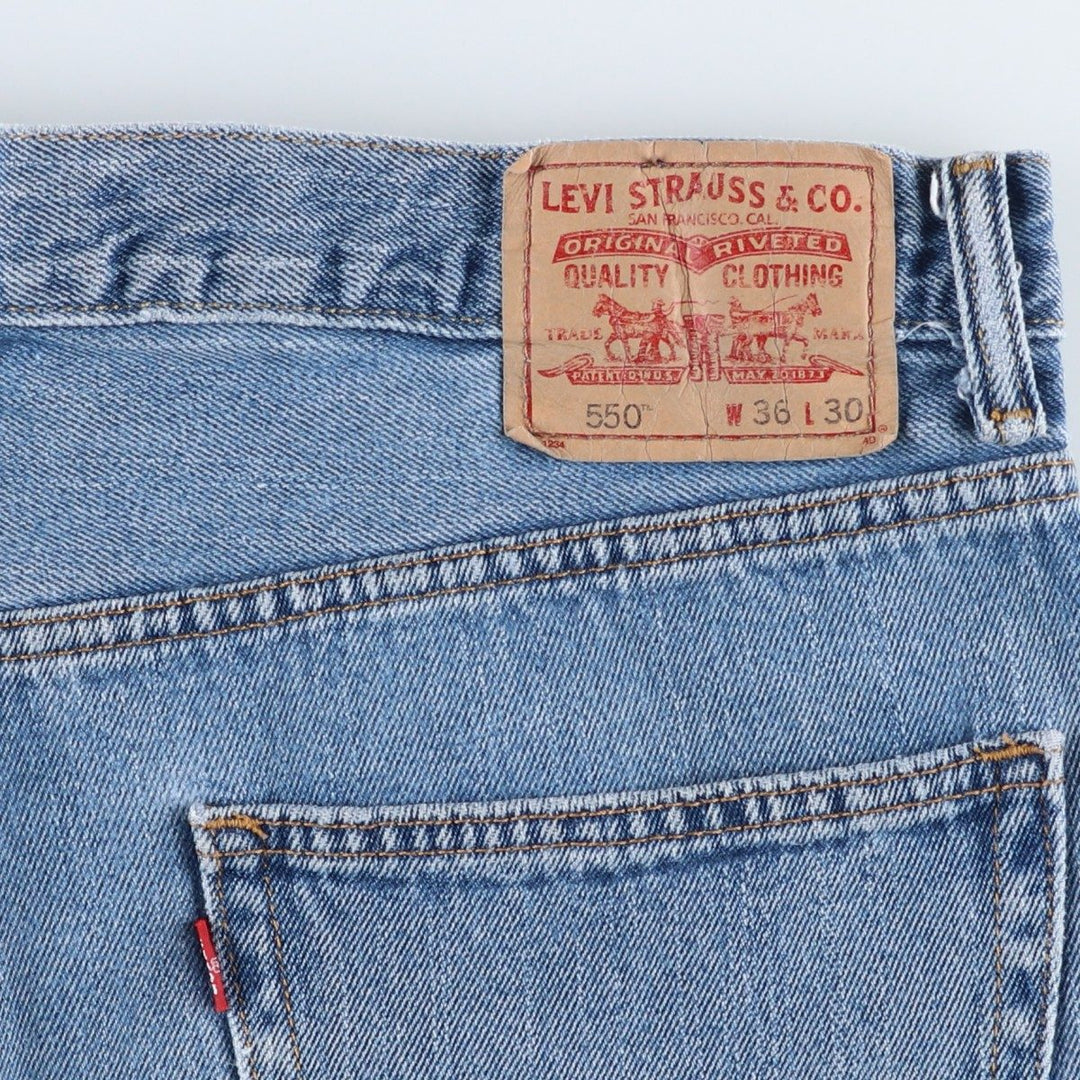 Levi's 550 Relaxed Fit Tapered Denim Pants for Men, W36 cotton blue type Vintage Second Hand