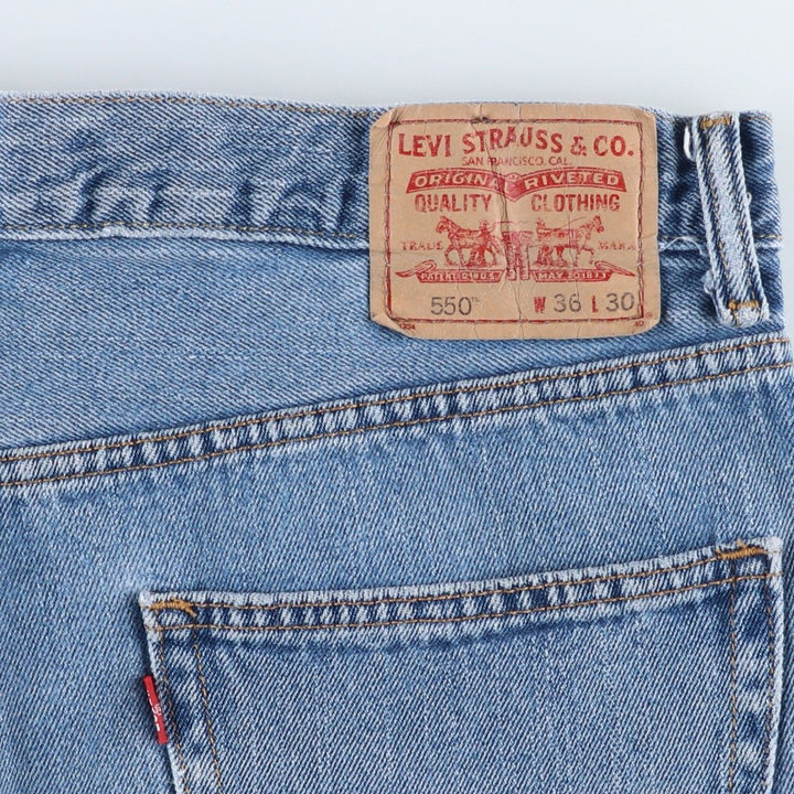 Levi's 550 Relaxed Fit Tapered Denim Pants for Men, W36 cotton blue type Vintage Second Hand