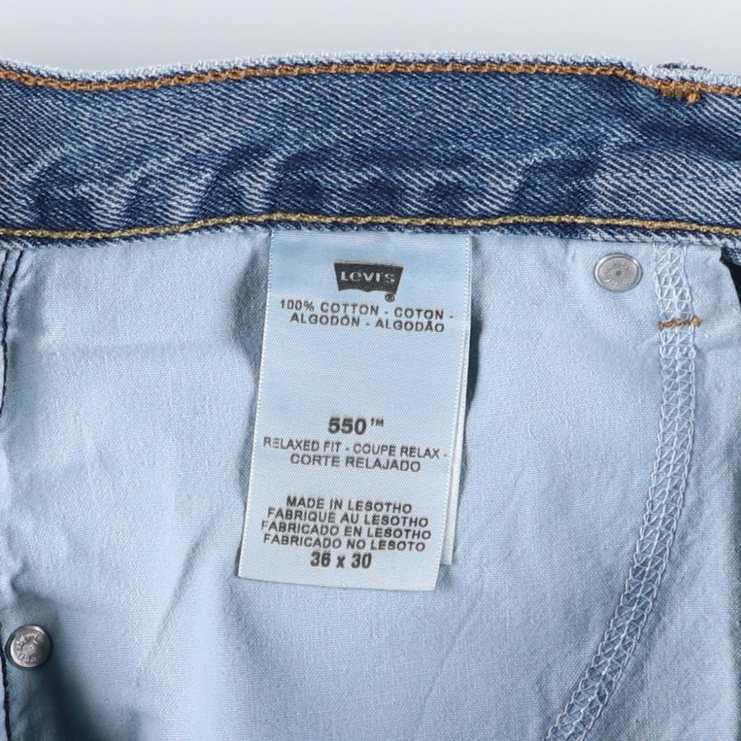 Levi's 550 Relaxed Fit Tapered Denim Pants for Men, W36 cotton blue type Vintage Second Hand