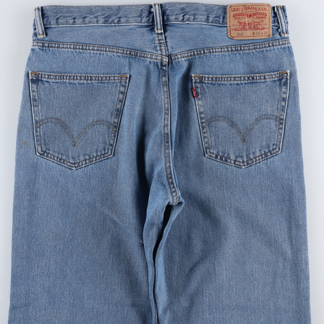 Levi's 550 Relaxed Fit Tapered Denim Pants for Men, W36 cotton blue type Vintage Second Hand