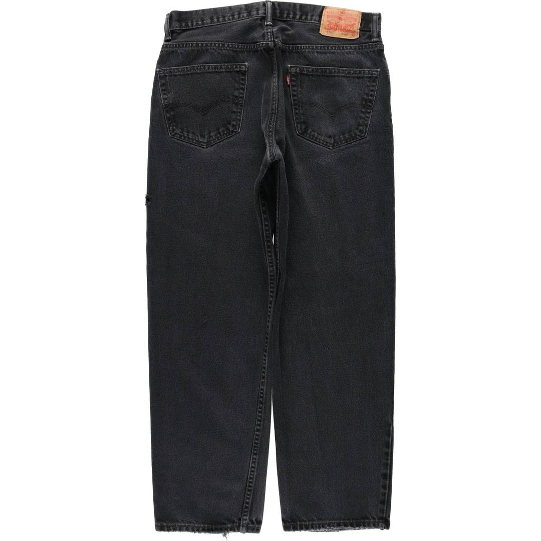 Levi's 550 Black Denim Tapered Denim Pants Men's W36 unclear black type Vintage Second Hand