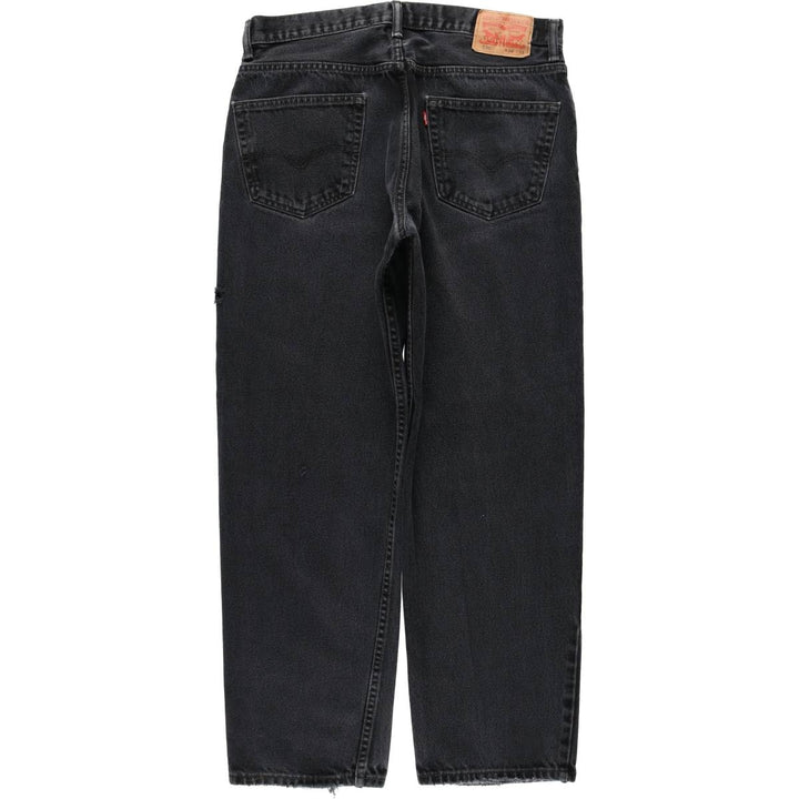 Levi's 550 Black Denim Tapered Denim Pants Men's W36 unclear black type Vintage Second Hand