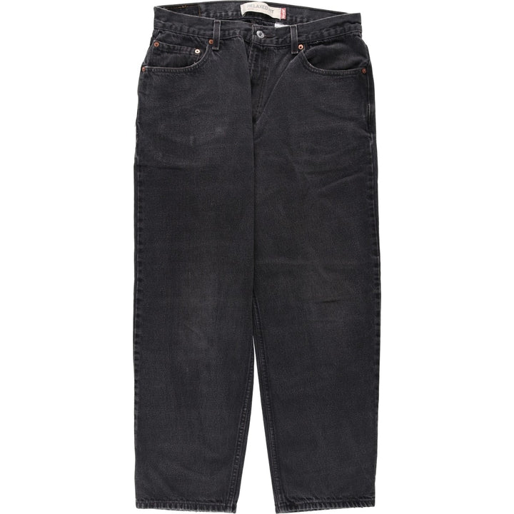 Levi's 550 Relaxed Fit Tapered Denim Pants, Black, Men's, Size W32 cotton black type Vintage Second Hand