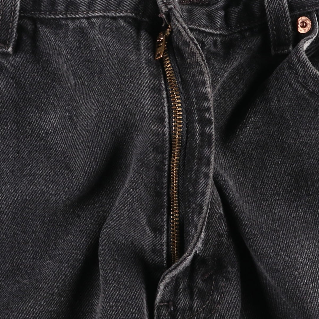 Levi's 550 Relaxed Fit Tapered Denim Pants, Black, Men's, Size W32 cotton black type Vintage Second Hand