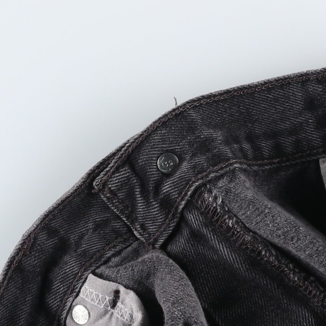 Levi's 550 Relaxed Fit Tapered Denim Pants, Black, Men's, Size W32 cotton black type Vintage Second Hand