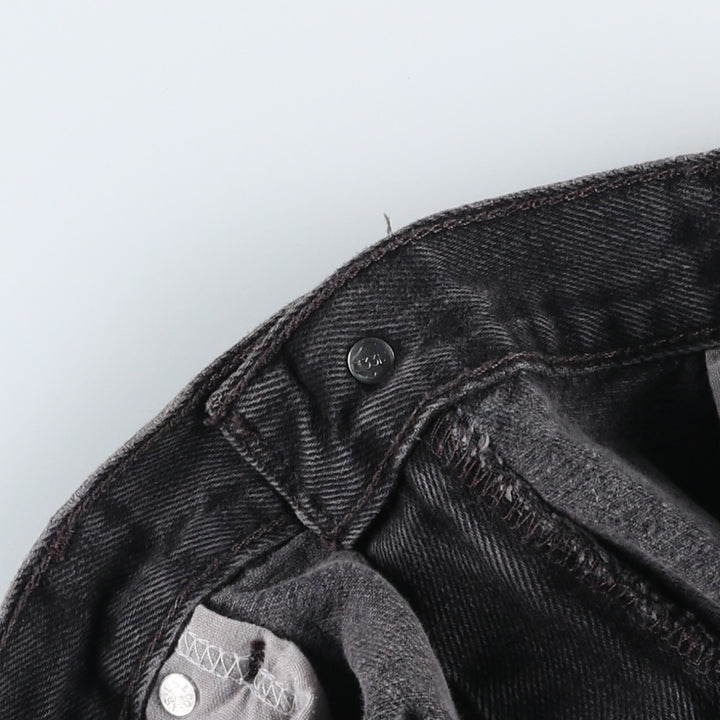 Levi's 550 Relaxed Fit Tapered Denim Pants, Black, Men's, Size W32 cotton black type Vintage Second Hand