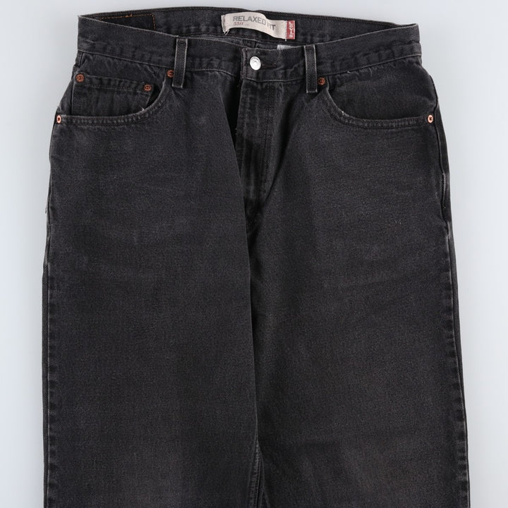 Levi's 550 Relaxed Fit Tapered Denim Pants, Black, Men's, Size W32 cotton black type Vintage Second Hand