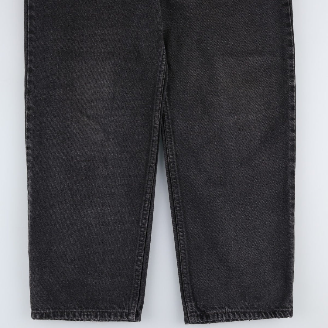 Levi's 550 Relaxed Fit Tapered Denim Pants, Black, Men's, Size W32 cotton black type Vintage Second Hand