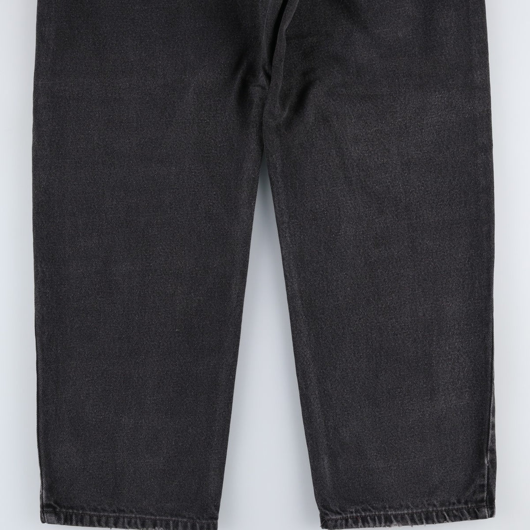 Levi's 550 Relaxed Fit Tapered Denim Pants, Black, Men's, Size W32 cotton black type Vintage Second Hand