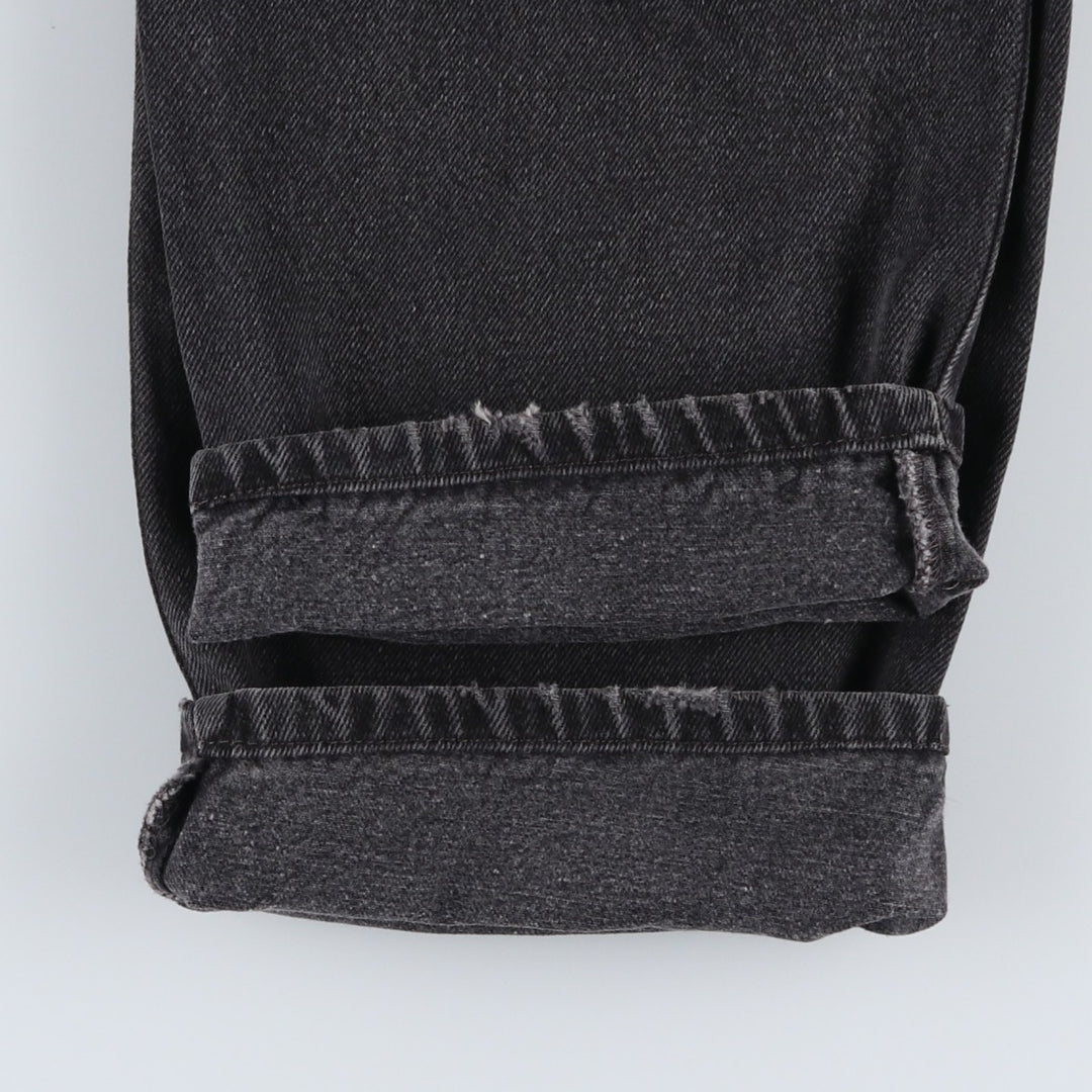 Levi's 550 Relaxed Fit Tapered Denim Pants, Black, Men's, Size W32 cotton black type Vintage Second Hand