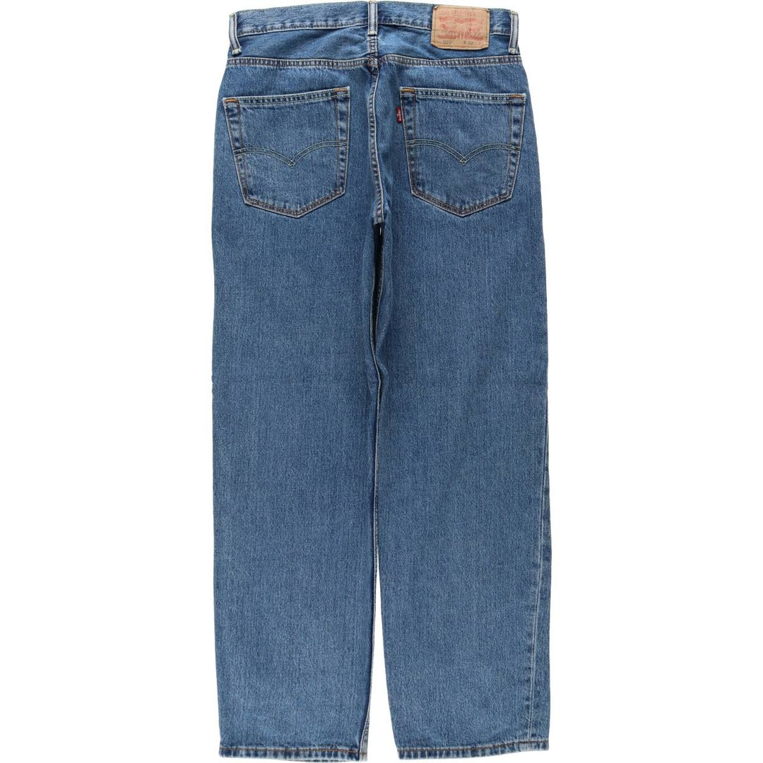 Levi's 550 tapered denim pants for men, equivalent to w32 cotton blue type Vintage Second Hand