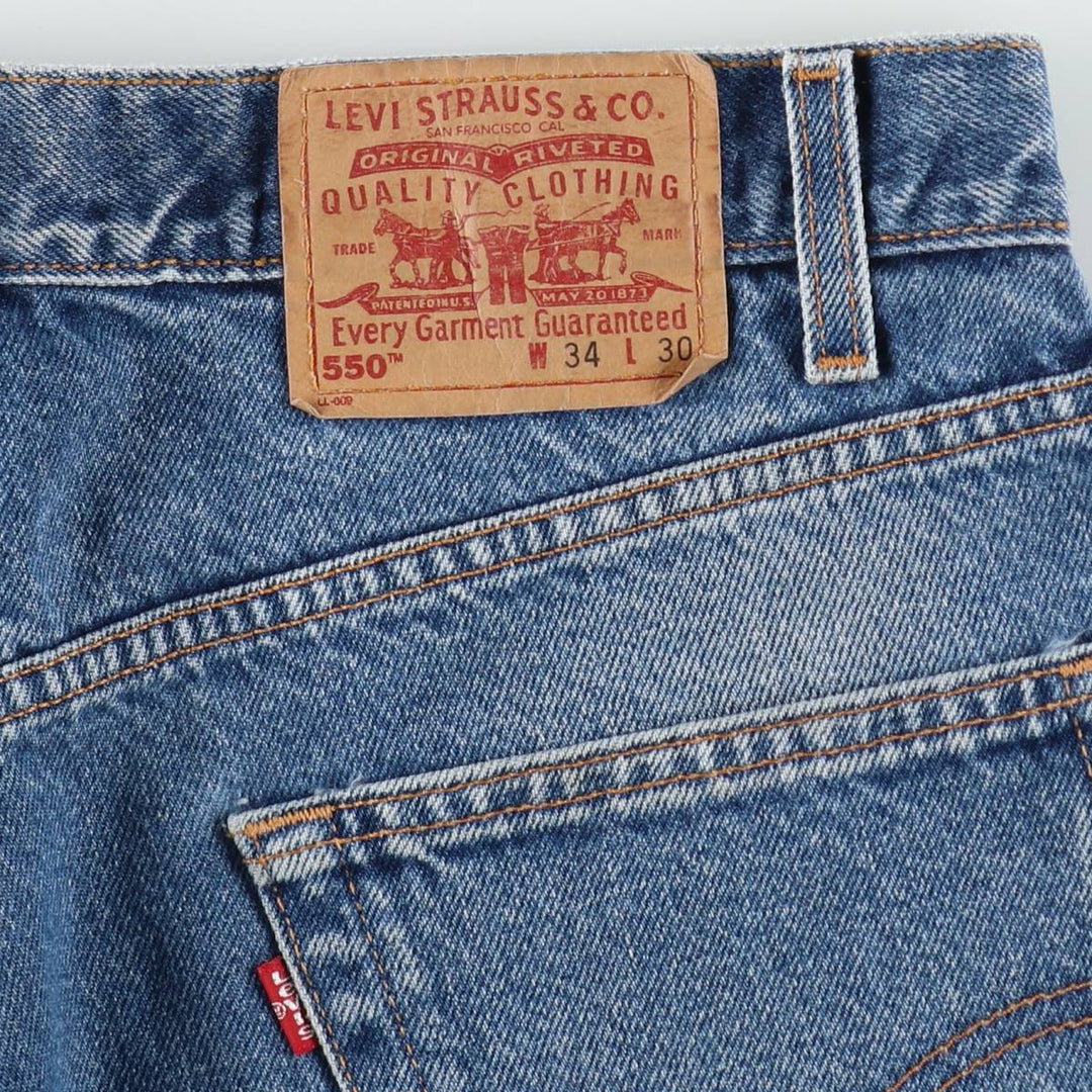 00'S Levi's 550 Relaxed Fit Tapered Denim Pants Men's W33 cotton blue type Vintage Second Hand
