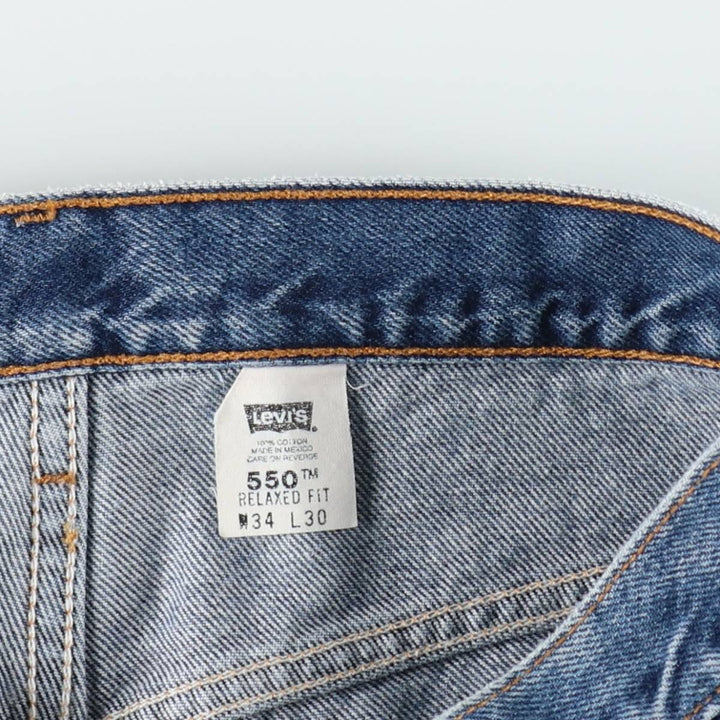 00'S Levi's 550 Relaxed Fit Tapered Denim Pants Men's W33 cotton blue type Vintage Second Hand