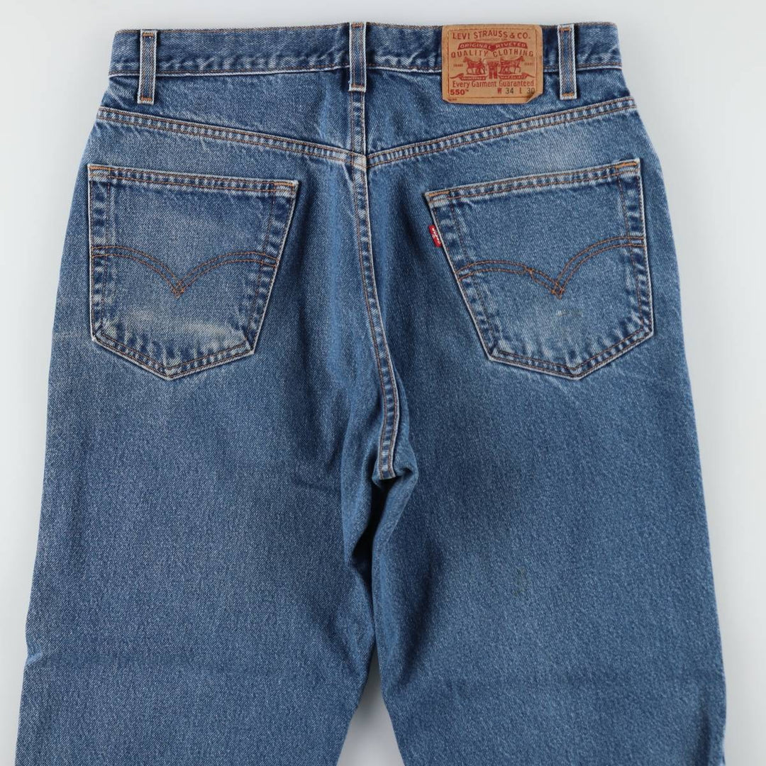 00'S Levi's 550 Relaxed Fit Tapered Denim Pants Men's W33 cotton blue type Vintage Second Hand