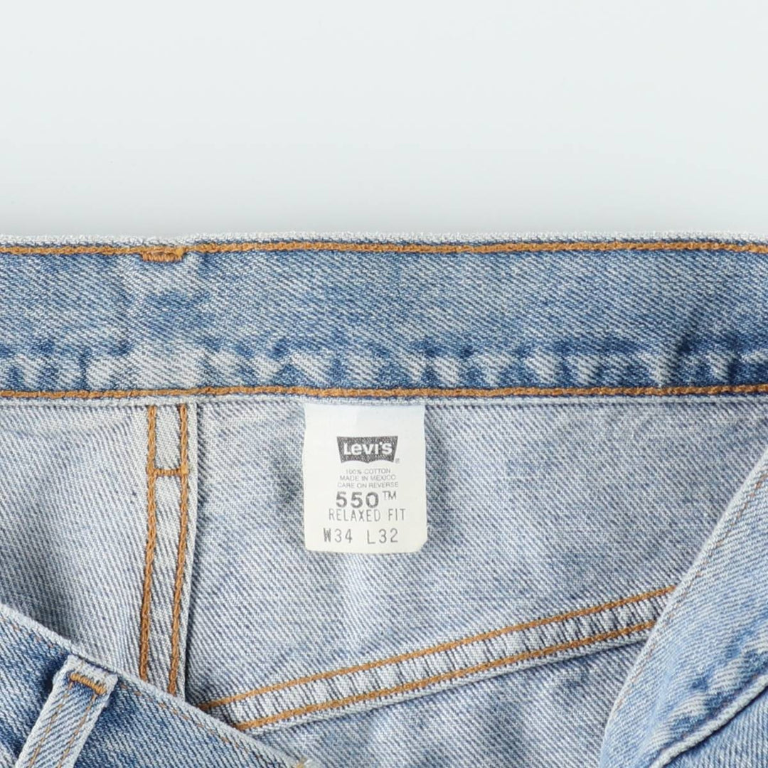 1990'S Levi's 550-4834 Relaxed Fit Tapered Denim Pants, Men's Size W33 (approx.), Vintage cotton Blue type light blue Vintage Second Hand