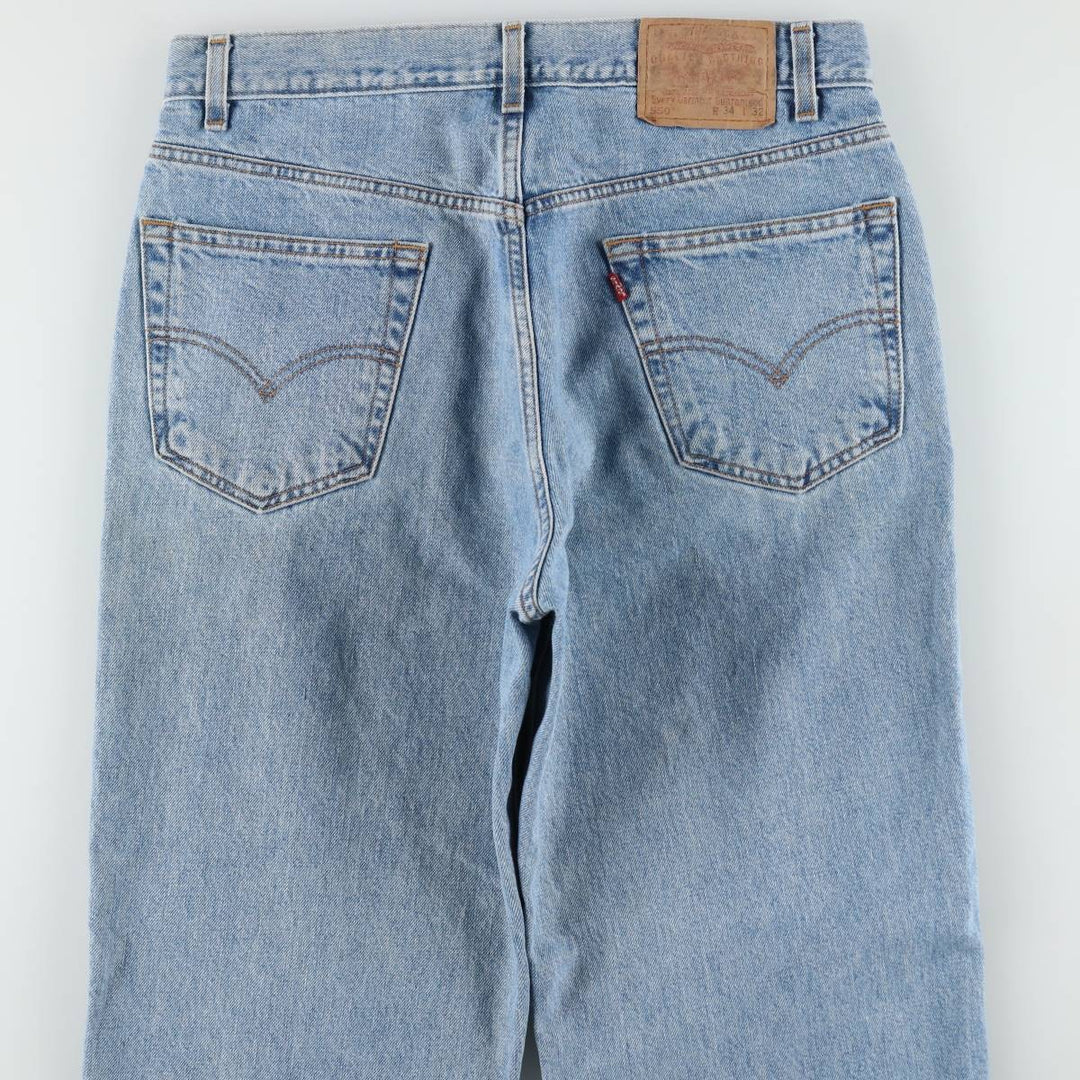 1990'S Levi's 550-4834 Relaxed Fit Tapered Denim Pants, Men's Size W33 (approx.), Vintage cotton Blue type light blue Vintage Second Hand