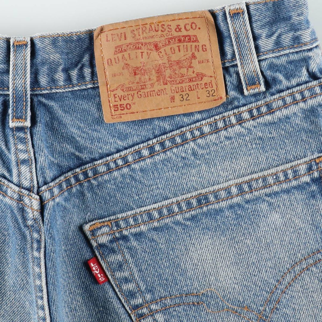 00'S Levi's 550 Relaxed Fit Tapered Denim Pants for Men, W31 cotton Blue type light blue Vintage Second Hand