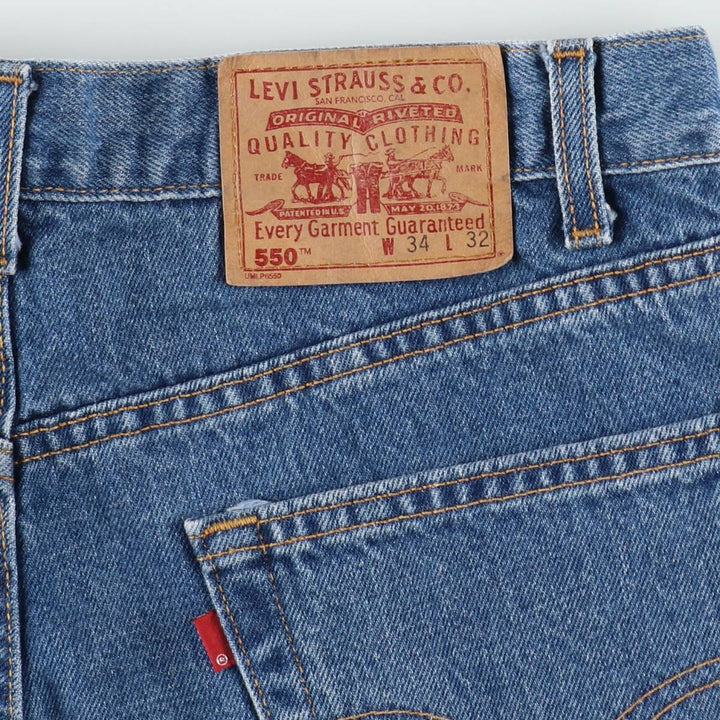 2000'S Levi's 550 Relaxed Fit Tapered Denim Pants, Made in Canada, Men's Size W34 (approx.) cotton blue type Vintage Second Hand