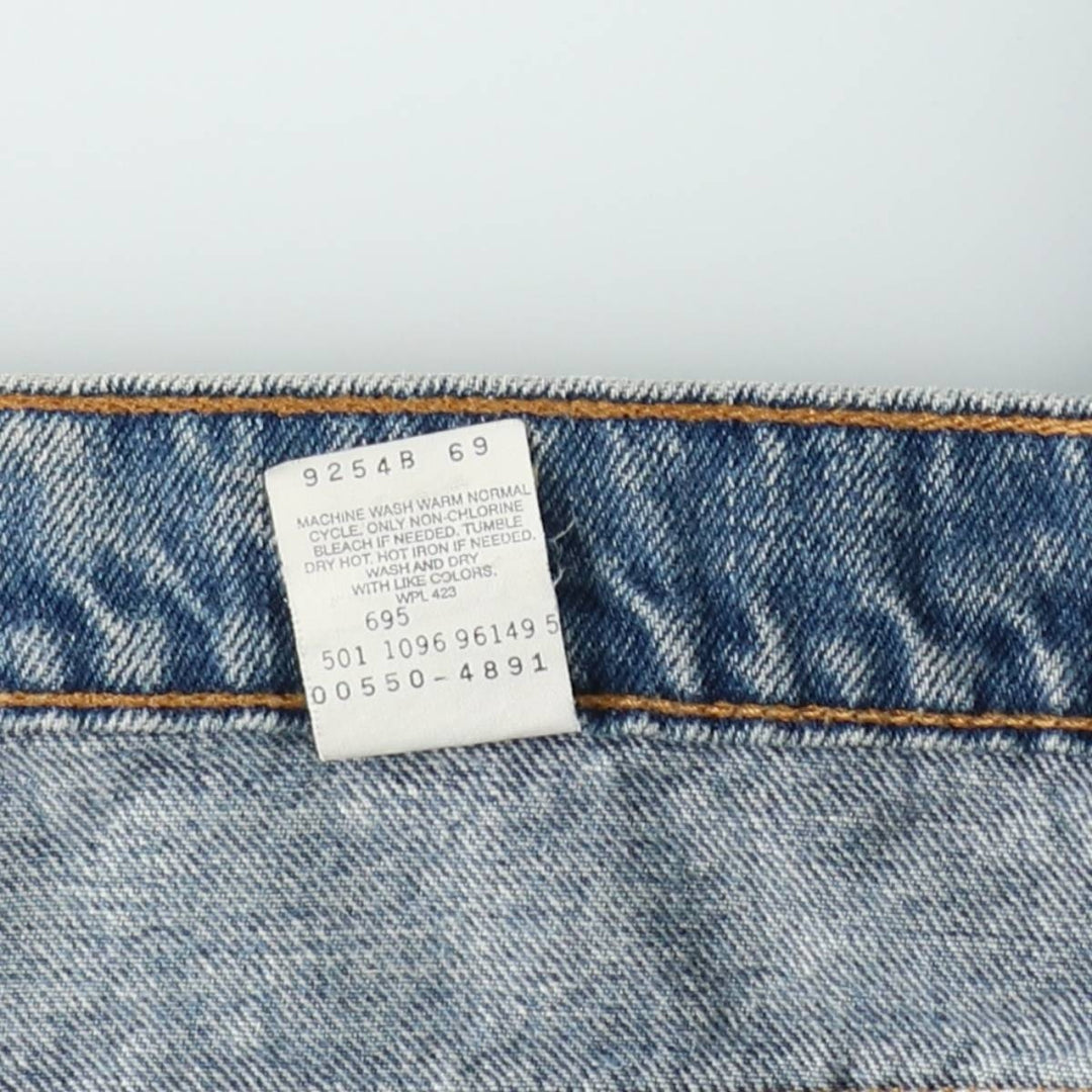 1990'S Levi's 550-4891 Relaxed Fit Tapered Leg Denim Pants, Made in USA, Men's Size W37 (approx.), Vintage cotton blue type Vintage Second Hand