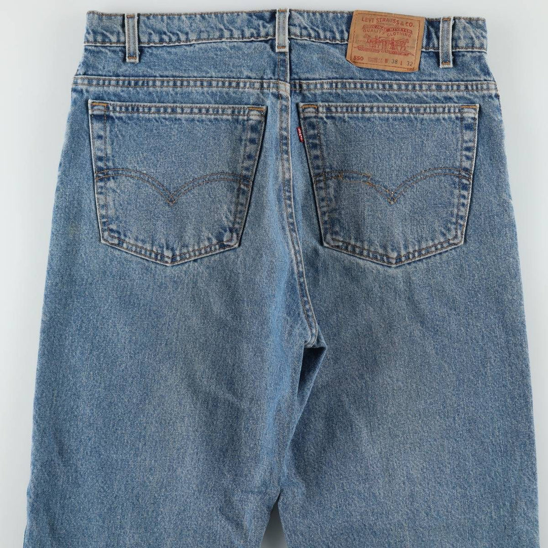 1990'S Levi's 550-4891 Relaxed Fit Tapered Leg Denim Pants, Made in USA, Men's Size W37 (approx.), Vintage cotton blue type Vintage Second Hand
