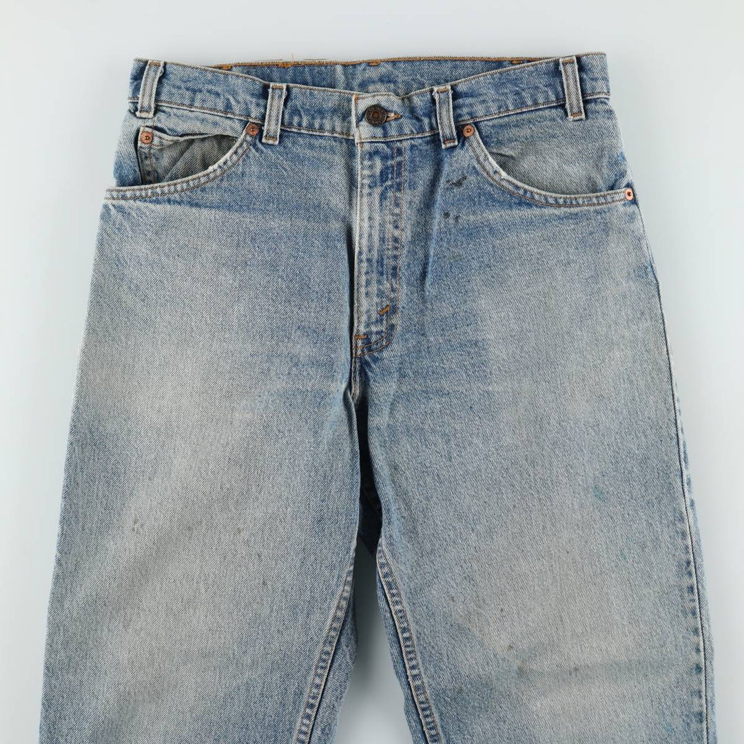 1990'S Levi's 40550-0289 Orange Tab Tapered Denim Pants, Made in USA, Men's W32 (approx.), Vintage cotton Blue type light blue Vintage Second Hand