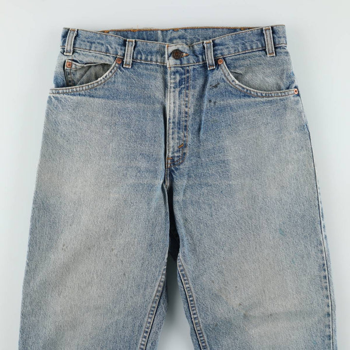 1990'S Levi's 40550-0289 Orange Tab Tapered Denim Pants, Made in USA, Men's W32 (approx.), Vintage cotton Blue type light blue Vintage Second Hand