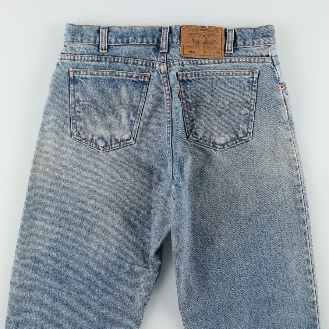 1990'S Levi's 40550-0289 Orange Tab Tapered Denim Pants, Made in USA, Men's W32 (approx.), Vintage cotton Blue type light blue Vintage Second Hand