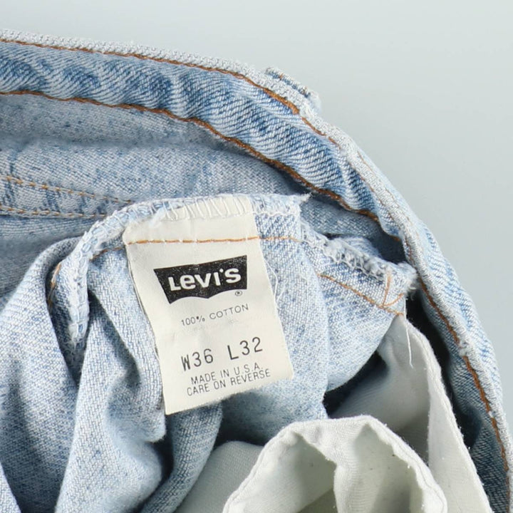 1990'S Levi's 550-4834 Tapered Denim Pants, Made in USA, Men's Size W36 (approx.), Vintage cotton Blue type light blue Vintage Second Hand