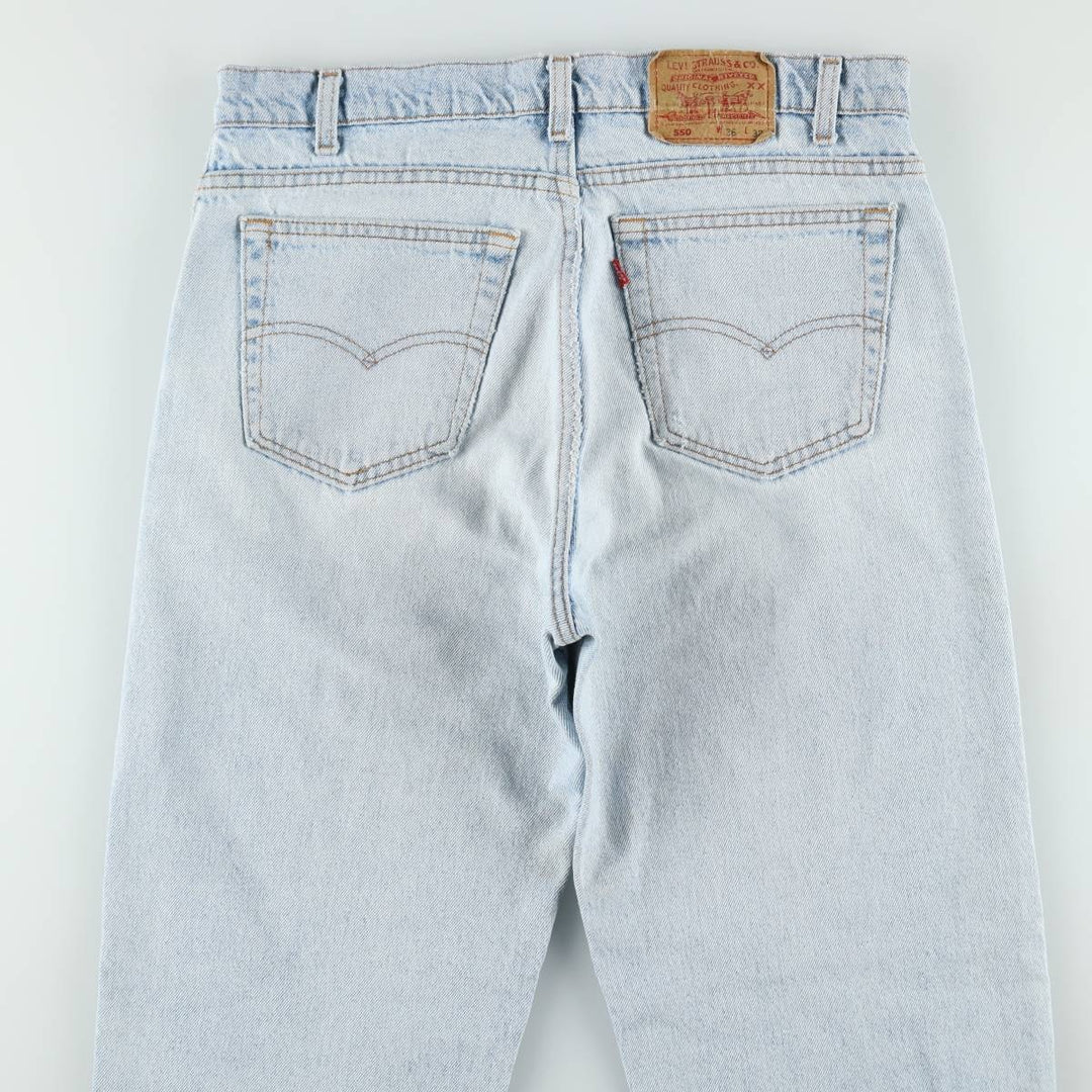 1990'S Levi's 550-4834 Tapered Denim Pants, Made in USA, Men's Size W36 (approx.), Vintage cotton Blue type light blue Vintage Second Hand