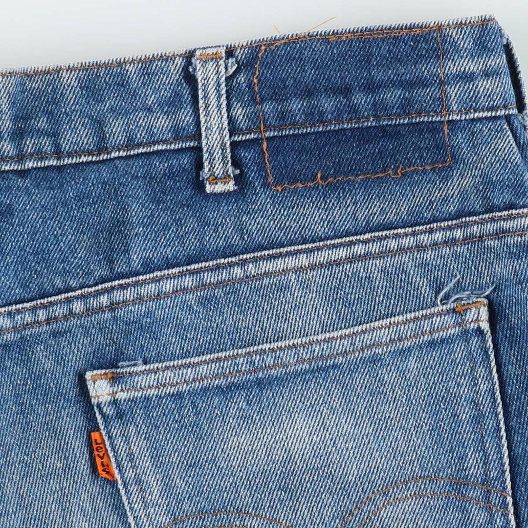 1980'S Levi's 505 Euro Model Orange Tab Straight Denim Pants Men's W34 (approx.) Vintage cotton blue type Vintage Second Hand