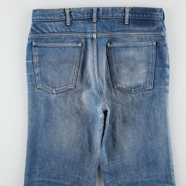 1980'S Levi's 505 Euro Model Orange Tab Straight Denim Pants Men's W34 (approx.) Vintage cotton blue type Vintage Second Hand