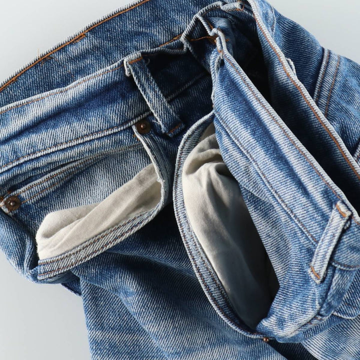 1980'S Levi's 505 Euro Model Orange Tab Straight Denim Pants Men's W34 (approx.) Vintage cotton blue type Vintage Second Hand