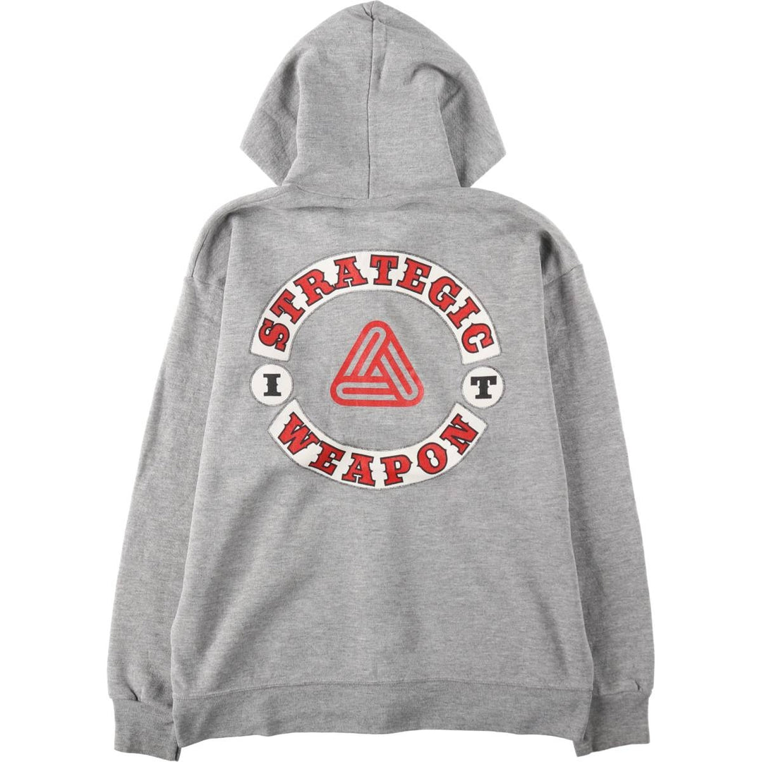 90s-00'S Lee Back Print Full-Zip Sweatshirt Hoodie, Women's Size M (Equivalent), Vintage unclear gray type Vintage Second Hand
