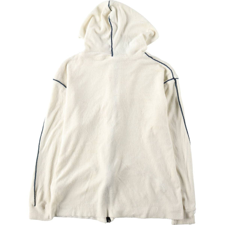 1970'S Jantzen terry cloth full-zip sweatshirt hoodie, made in USA, women's size L equivalent, vintage. unclear white type Vintage Second Hand