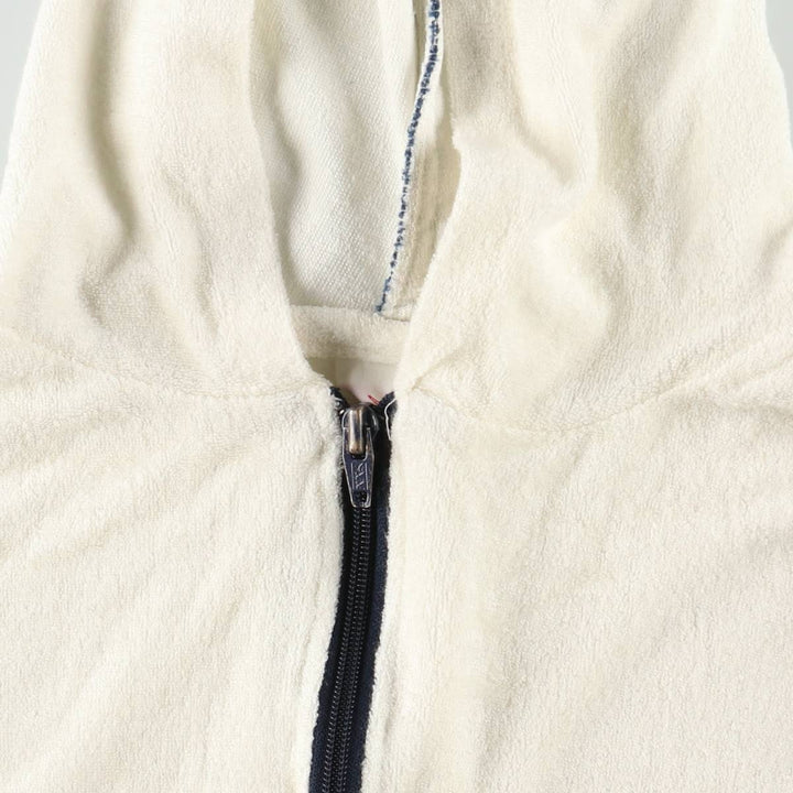 1970'S Jantzen terry cloth full-zip sweatshirt hoodie, made in USA, women's size L equivalent, vintage. unclear white type Vintage Second Hand