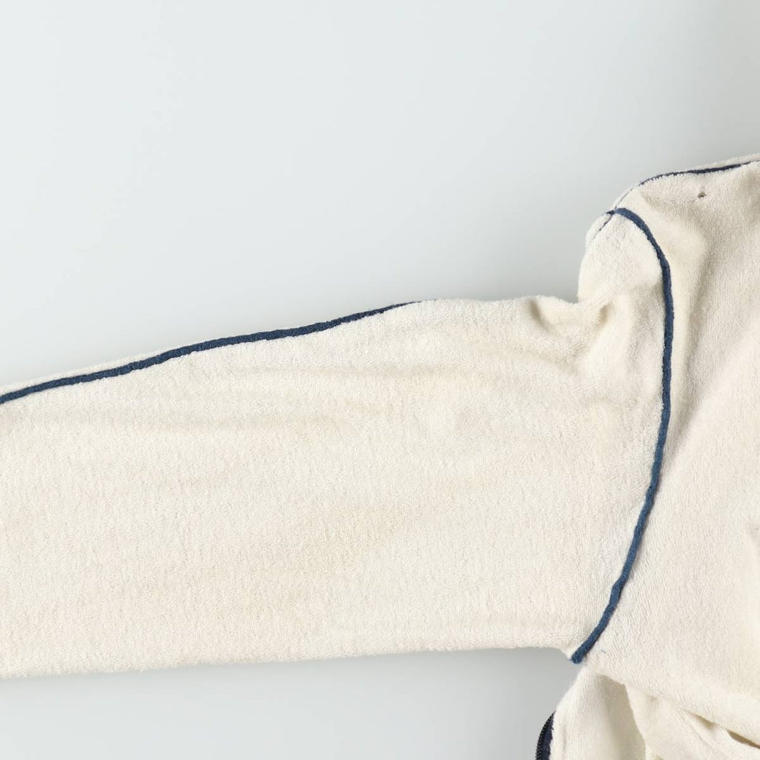 1970'S Jantzen terry cloth full-zip sweatshirt hoodie, made in USA, women's size L equivalent, vintage. unclear white type Vintage Second Hand