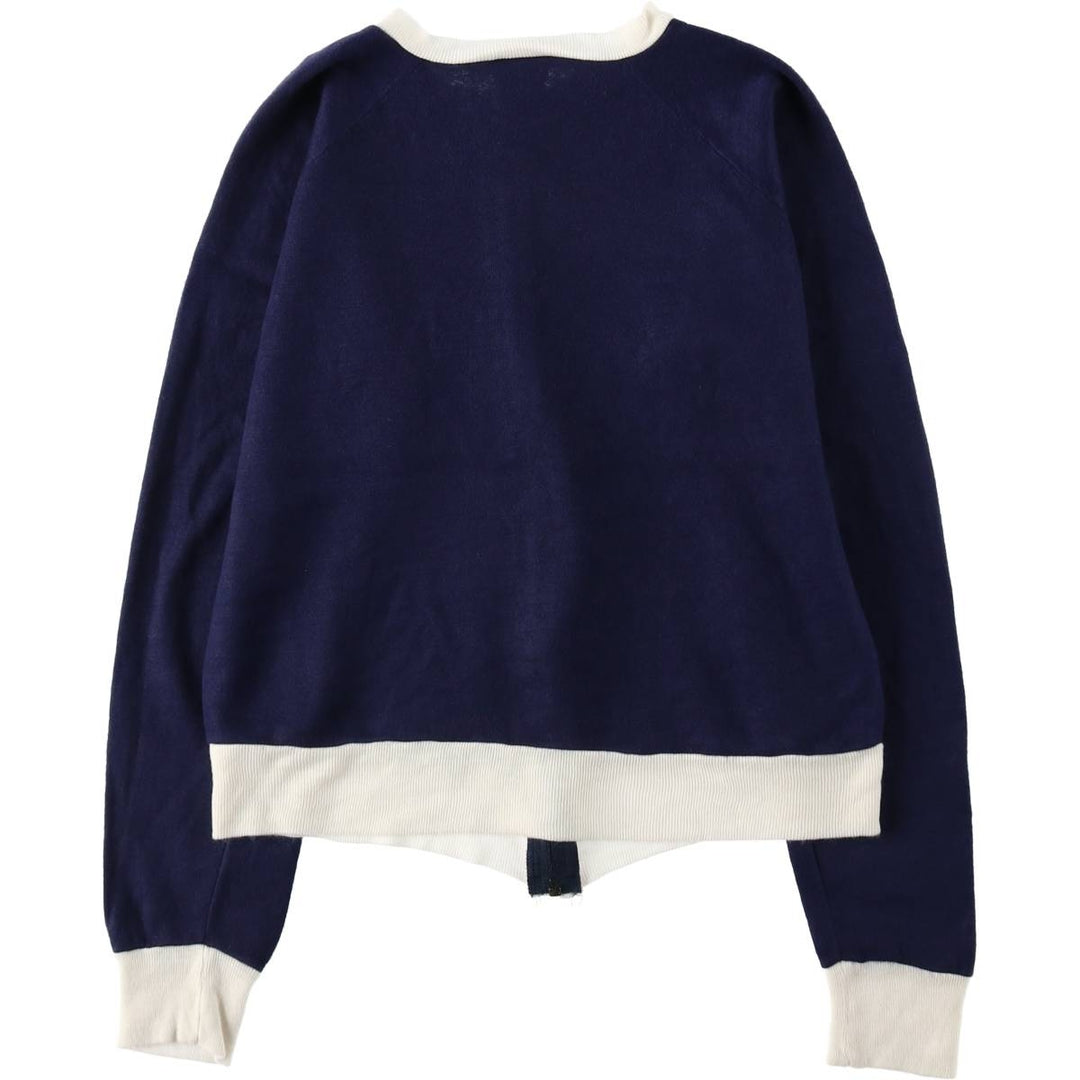 tk2 Full-Zip Sweatshirt, Made in USA, Women's Size S (approx.) acrylic navy blue type Vintage Second Hand