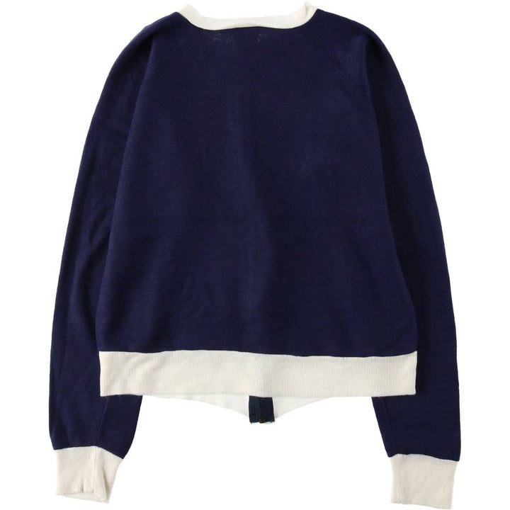 tk2 Full-Zip Sweatshirt, Made in USA, Women's Size S (approx.) acrylic navy blue type Vintage Second Hand