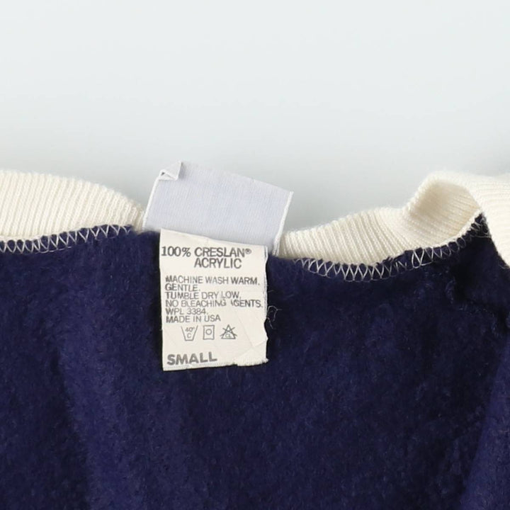 tk2 Full-Zip Sweatshirt, Made in USA, Women's Size S (approx.) acrylic navy blue type Vintage Second Hand