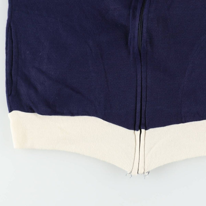 tk2 Full-Zip Sweatshirt, Made in USA, Women's Size S (approx.) acrylic navy blue type Vintage Second Hand