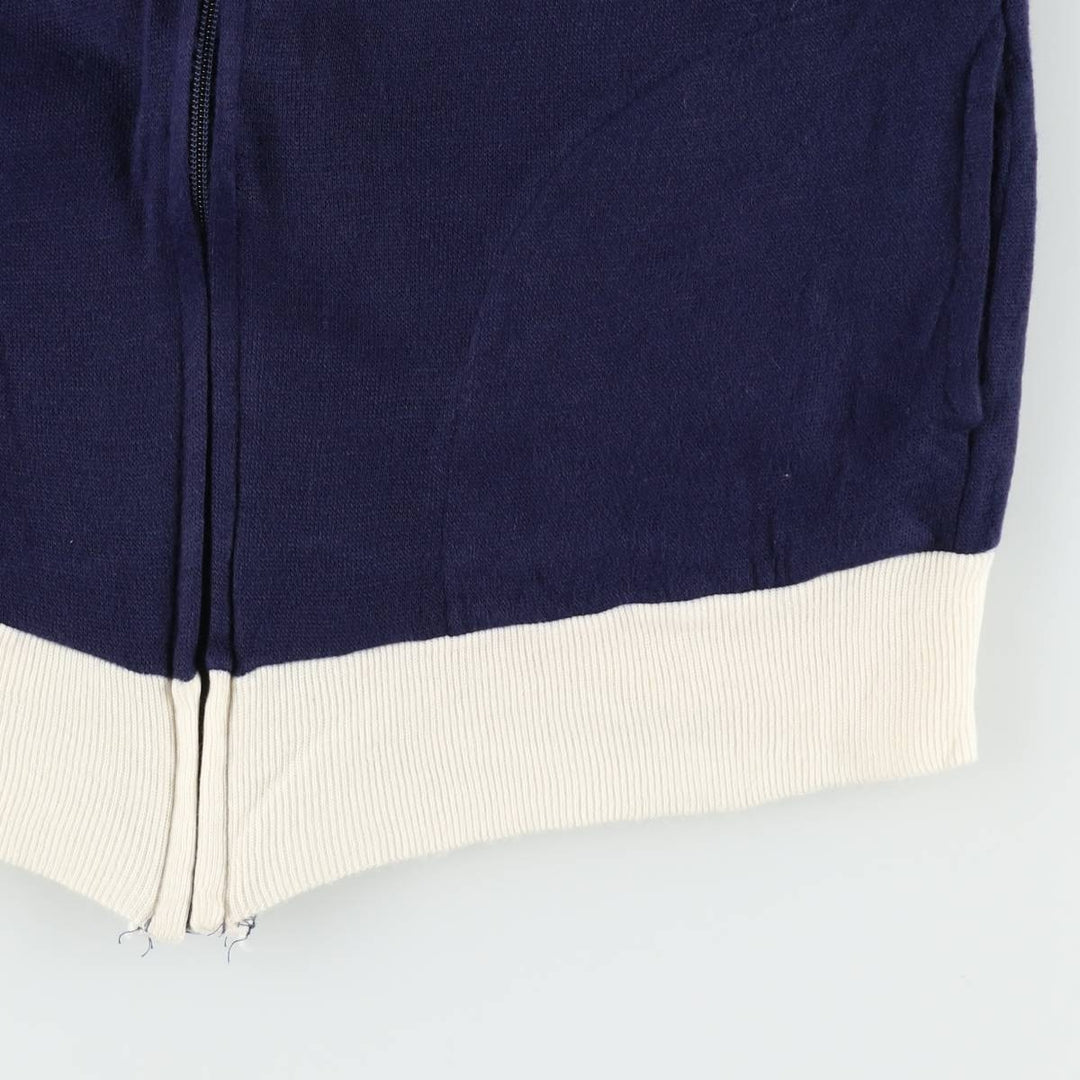 tk2 Full-Zip Sweatshirt, Made in USA, Women's Size S (approx.) acrylic navy blue type Vintage Second Hand