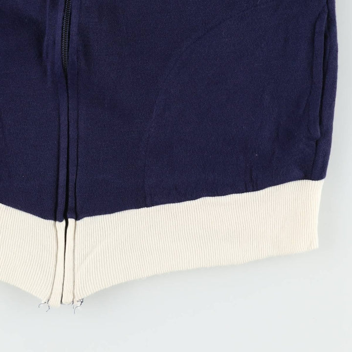 tk2 Full-Zip Sweatshirt, Made in USA, Women's Size S (approx.) acrylic navy blue type Vintage Second Hand