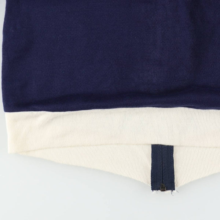 tk2 Full-Zip Sweatshirt, Made in USA, Women's Size S (approx.) acrylic navy blue type Vintage Second Hand