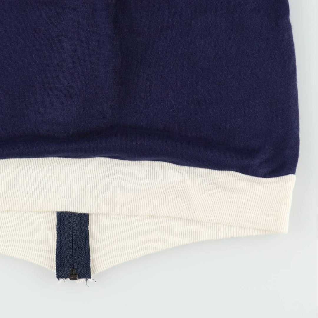 tk2 Full-Zip Sweatshirt, Made in USA, Women's Size S (approx.) acrylic navy blue type Vintage Second Hand