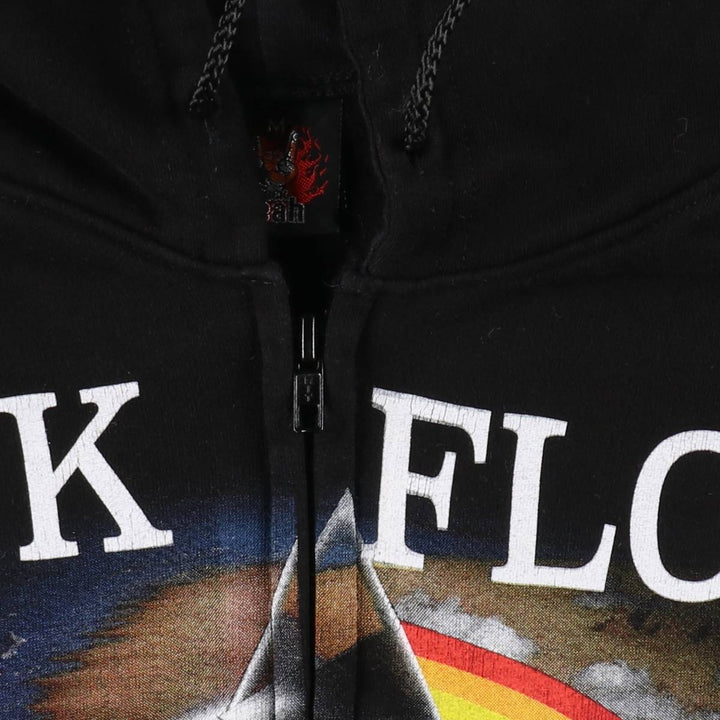 ROCK YEAR PINK FLOYD Pink Floyd Band Sweat Full-Zip Hoodie, Women's Size M (approx.) cotton black type Vintage Second Hand