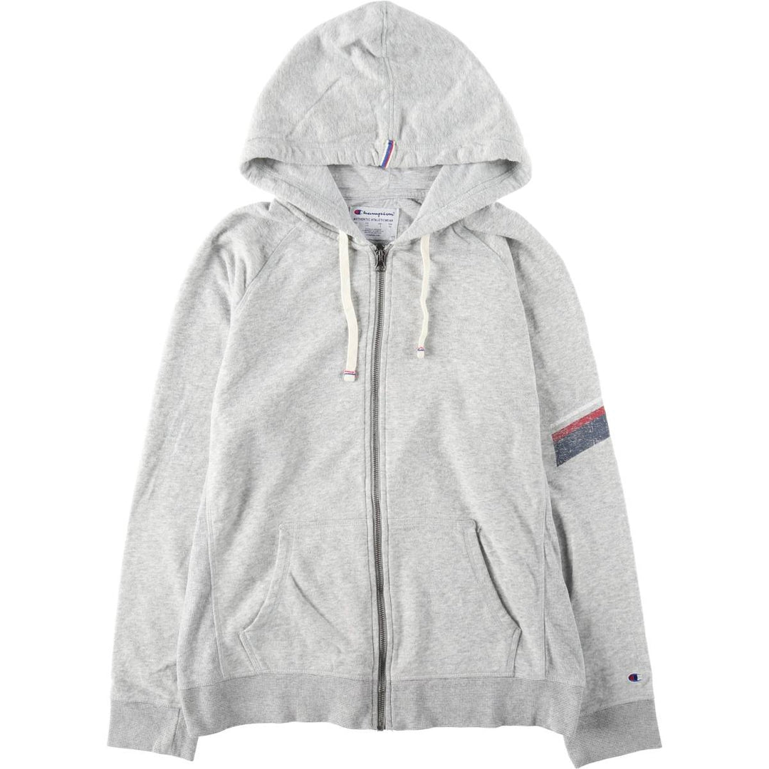 Champion AUTHENTIC ATHLETICWEAR Full-Zip Sweatshirt Hoodie, Women's Size L (approx.) cotton gray type Vintage Second Hand