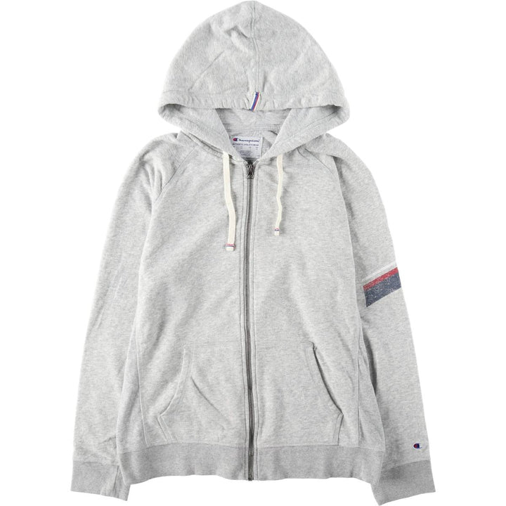 Champion AUTHENTIC ATHLETICWEAR Full-Zip Sweatshirt Hoodie, Women's Size L (approx.) cotton gray type Vintage Second Hand