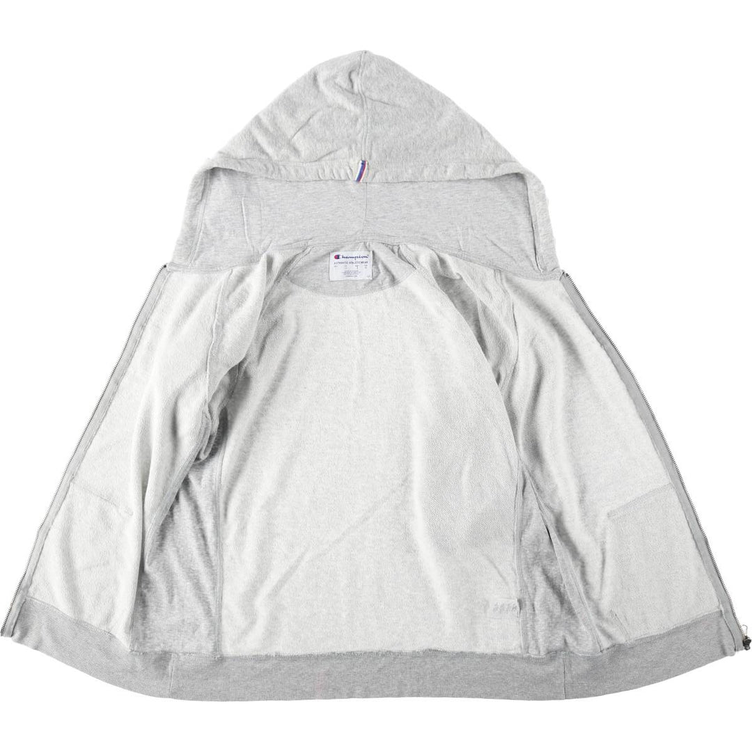 Champion AUTHENTIC ATHLETICWEAR Full-Zip Sweatshirt Hoodie, Women's Size L (approx.) cotton gray type Vintage Second Hand