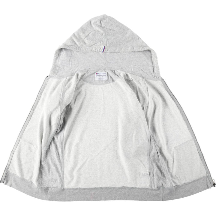 Champion AUTHENTIC ATHLETICWEAR Full-Zip Sweatshirt Hoodie, Women's Size L (approx.) cotton gray type Vintage Second Hand