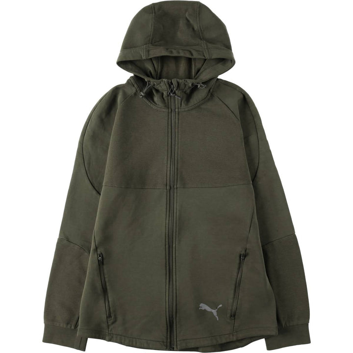 PUMA Sweat Full Zip Hoodie, Women's Size M unclear Khaki type Vintage Second Hand